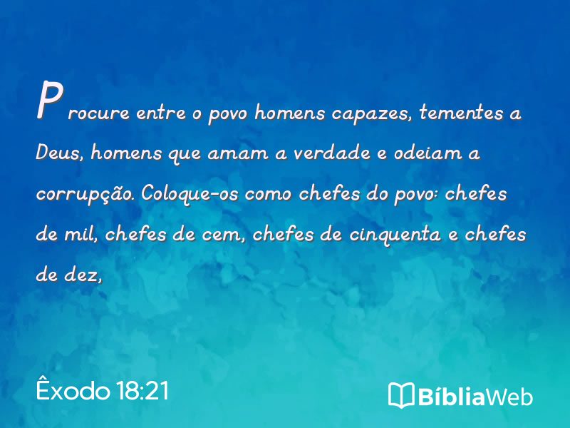 Êxodo 18:21 em imagem para compartilhar