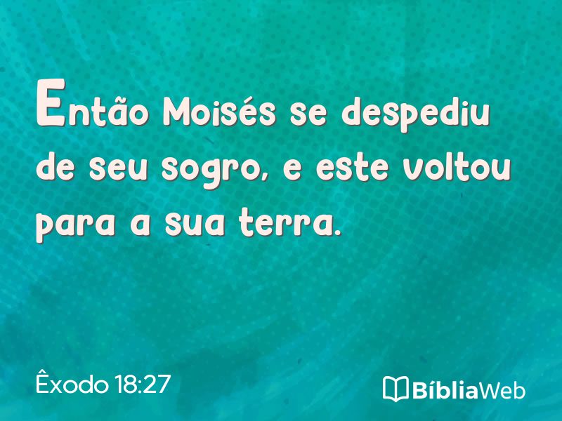 Êxodo 18:27 em imagem para compartilhar