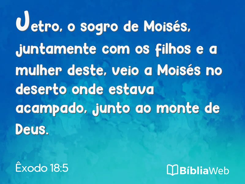 Êxodo 18:5 em imagem para compartilhar