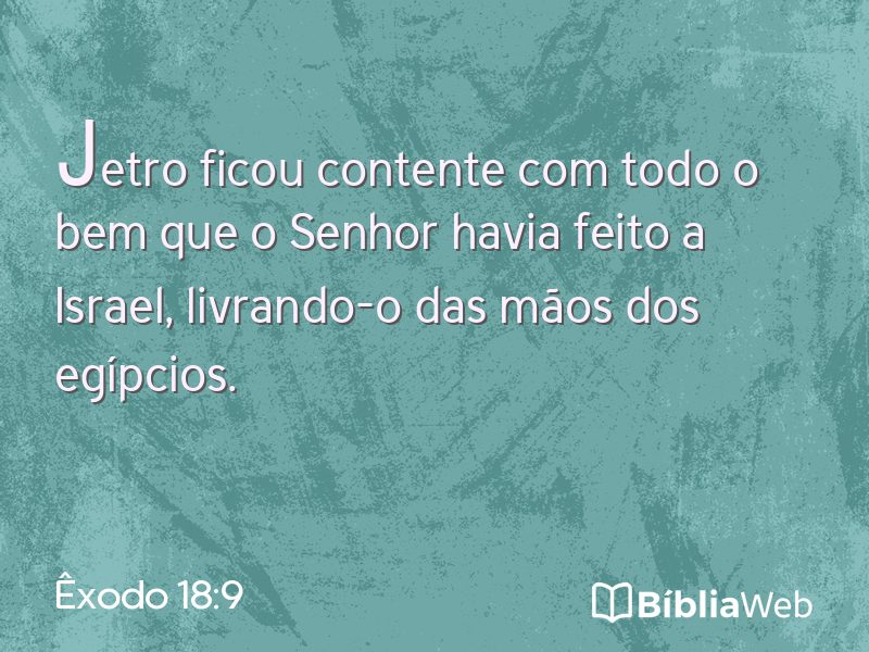 Êxodo 18:9 em imagem para compartilhar