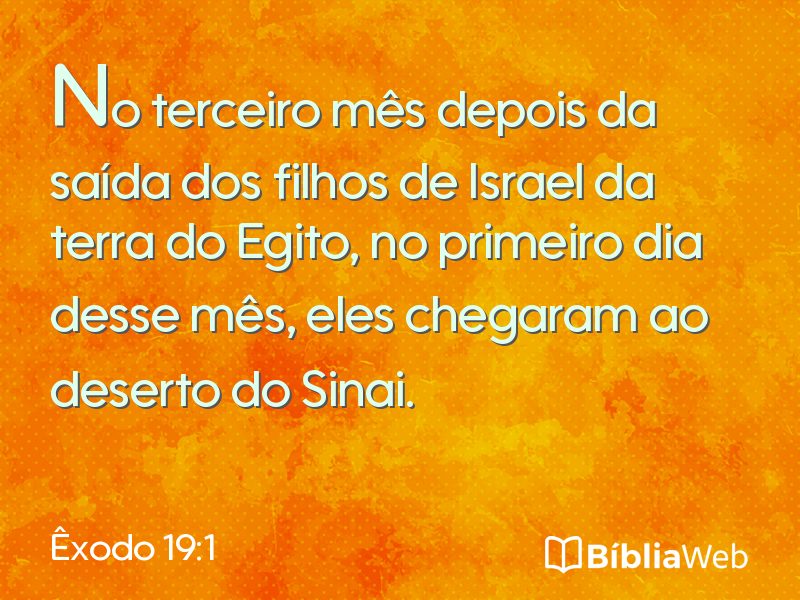 Êxodo 19:1 em imagem para compartilhar