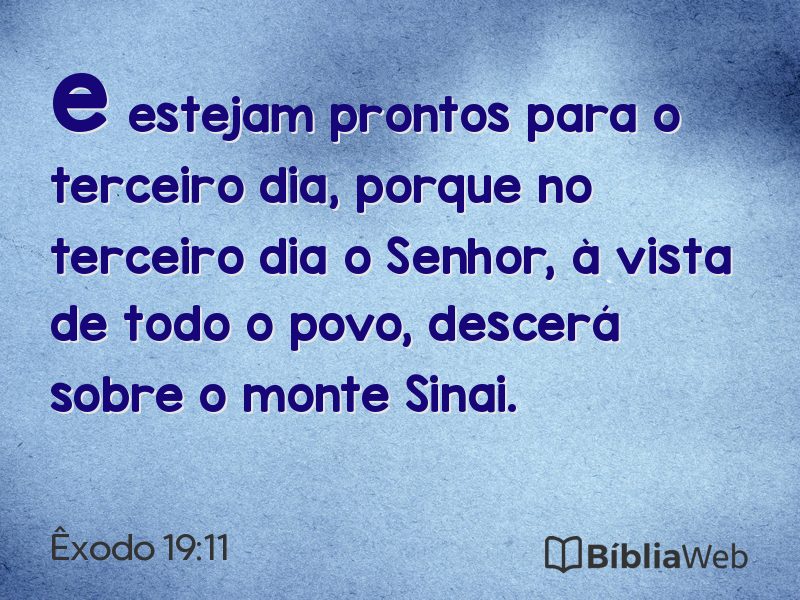 Êxodo 19:11 em imagem para compartilhar