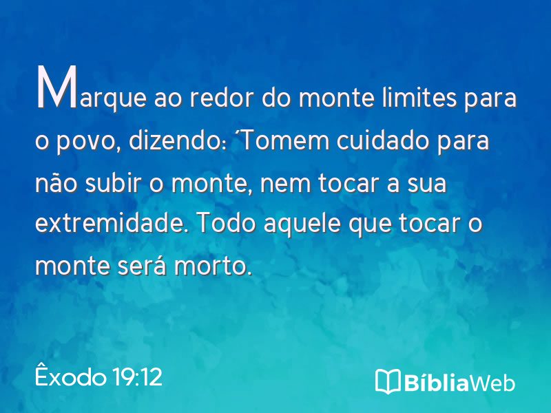 Êxodo 19:12 em imagem para compartilhar