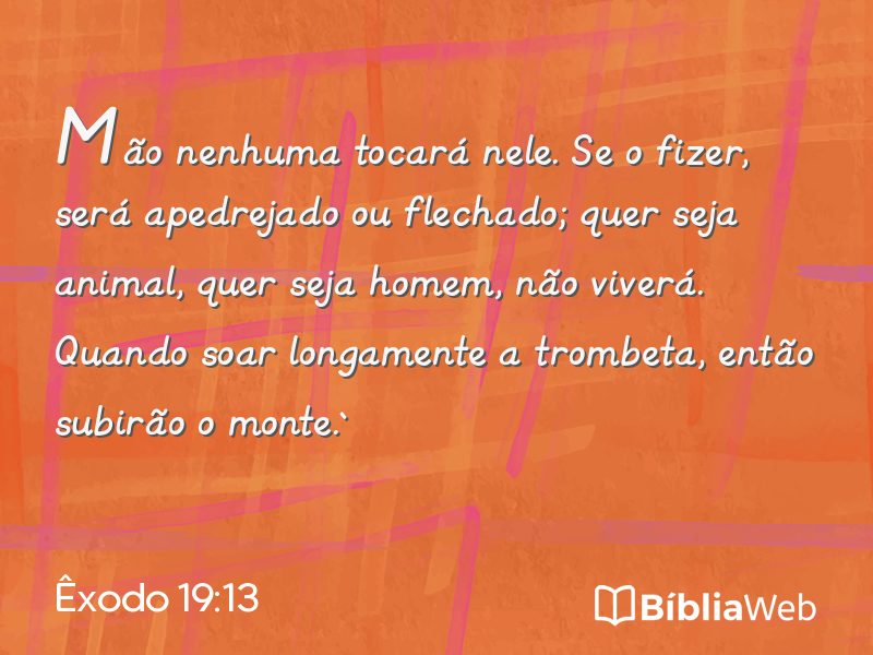 Êxodo 19:13 em imagem para compartilhar
