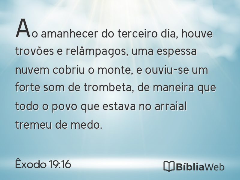 Êxodo 19:16 em imagem para compartilhar