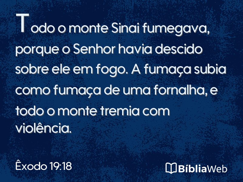 Êxodo 19:18 em imagem para compartilhar