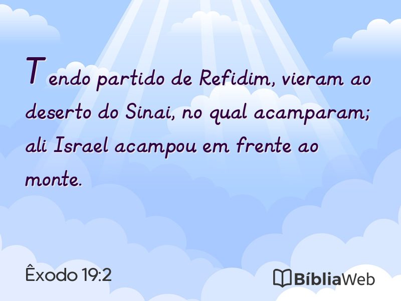 Êxodo 19:2 em imagem para compartilhar
