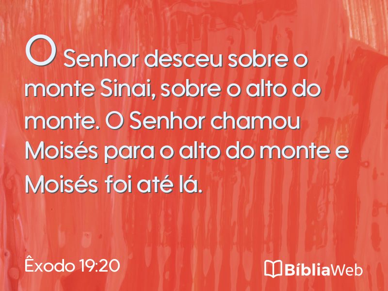 Êxodo 19:20 em imagem para compartilhar