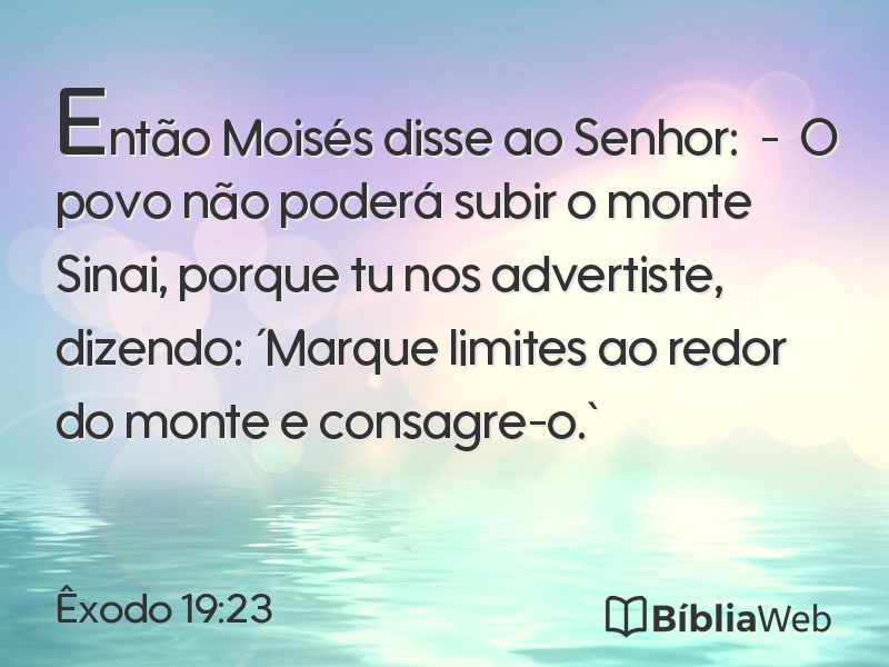 Êxodo 19:23 em imagem para compartilhar