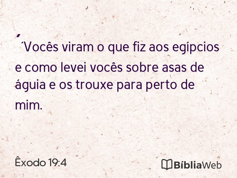 Êxodo 19:4 em imagem para compartilhar
