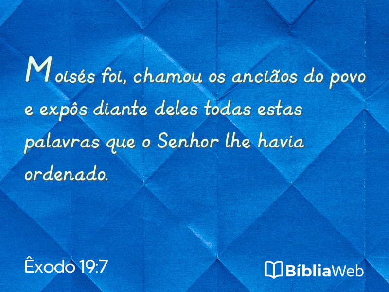 Êxodo 19:7 em imagem para compartilhar