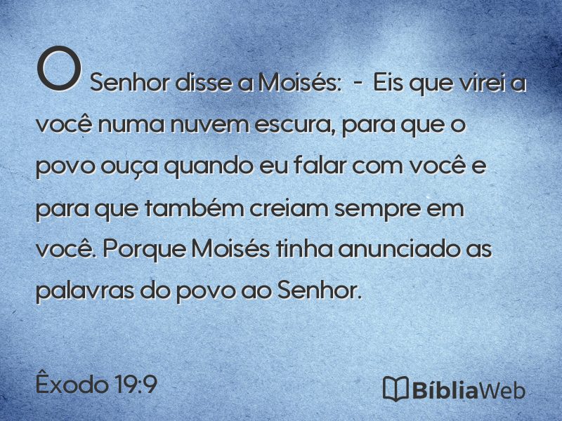 Êxodo 19:9 em imagem para compartilhar
