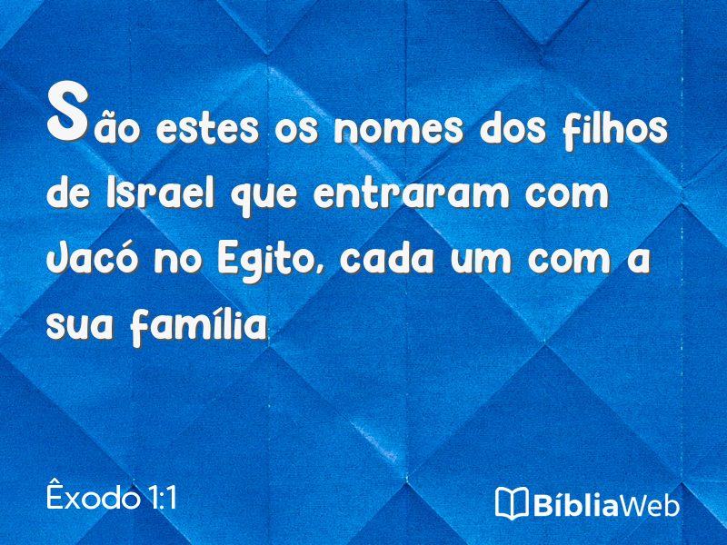 Êxodo 1:1 em imagem para compartilhar