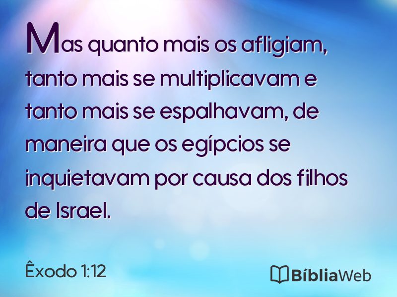 Êxodo 1:12 em imagem para compartilhar