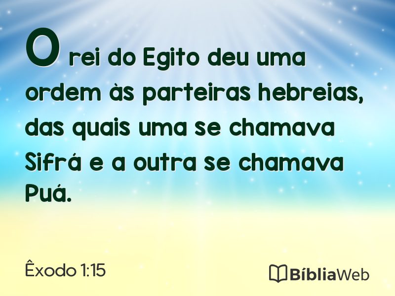 Êxodo 1:15 em imagem para compartilhar