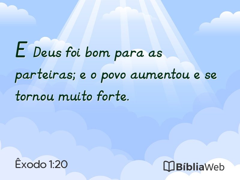 Êxodo 1:20 em imagem para compartilhar