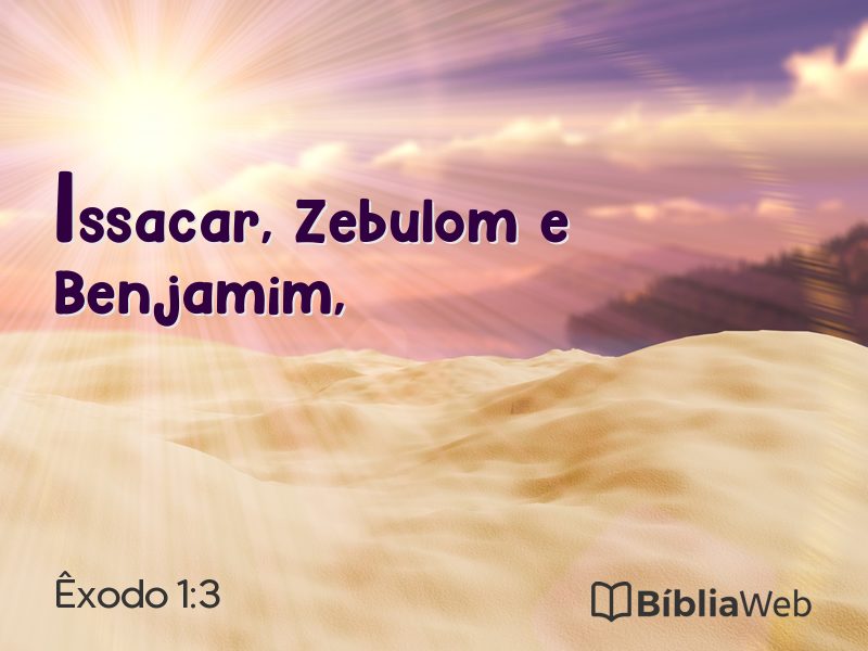 Êxodo 1:3 em imagem para compartilhar