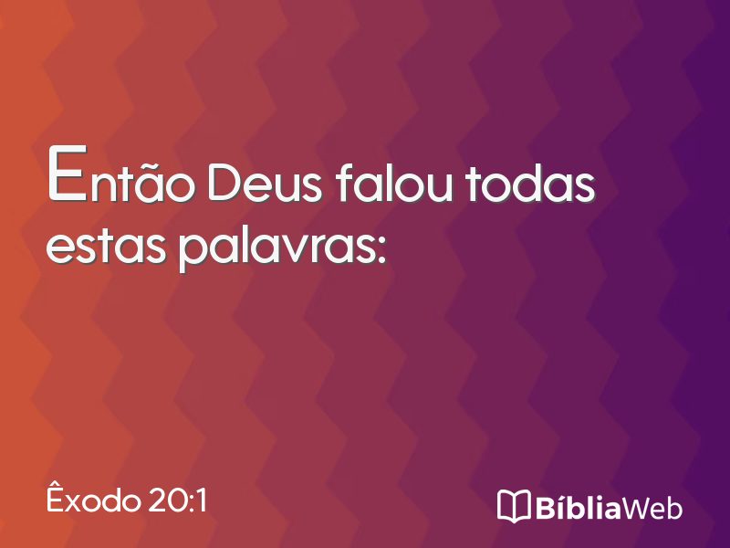 Êxodo 20:1 em imagem para compartilhar