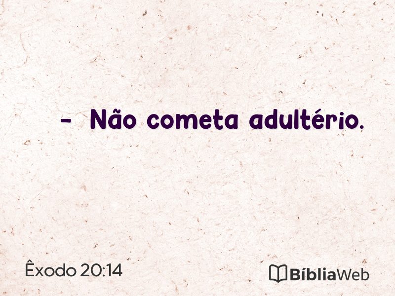 Êxodo 20:14 em imagem para compartilhar