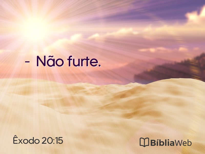 Êxodo 20:15 em imagem para compartilhar