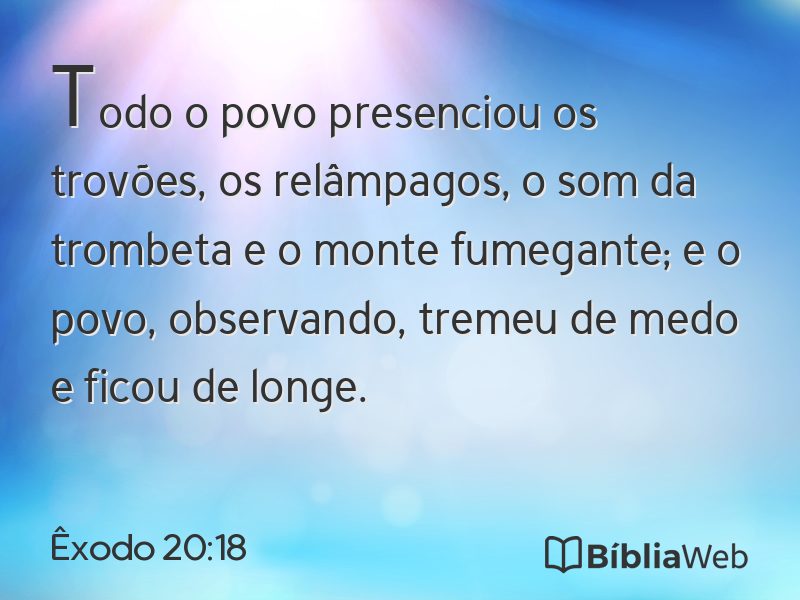 Êxodo 20:18 em imagem para compartilhar