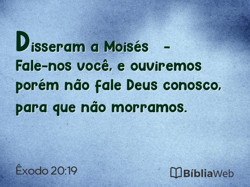 Êxodo 20:19 em imagem para compartilhar