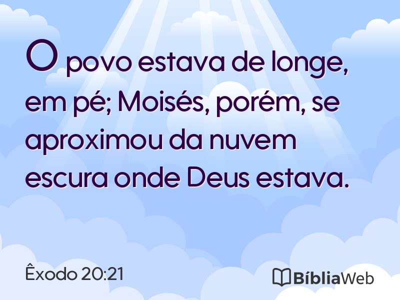 Êxodo 20:21 em imagem para compartilhar