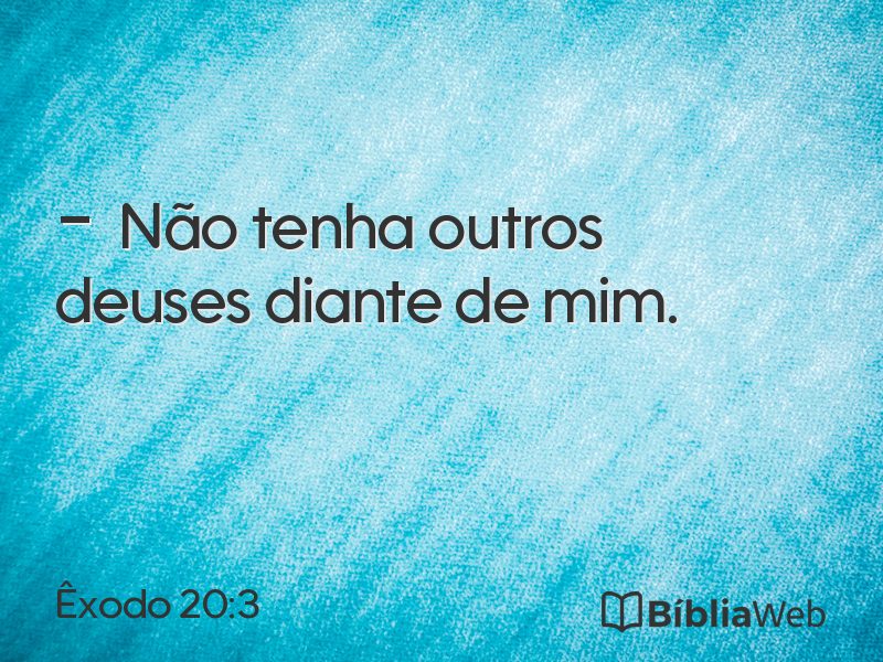 Êxodo 20:3 em imagem para compartilhar