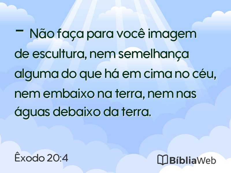 Êxodo 20:4 em imagem para compartilhar