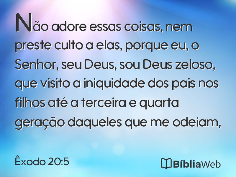 Êxodo 20:5 em imagem para compartilhar