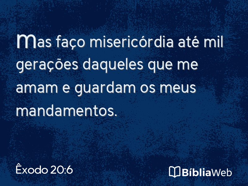 Êxodo 20:6 em imagem para compartilhar