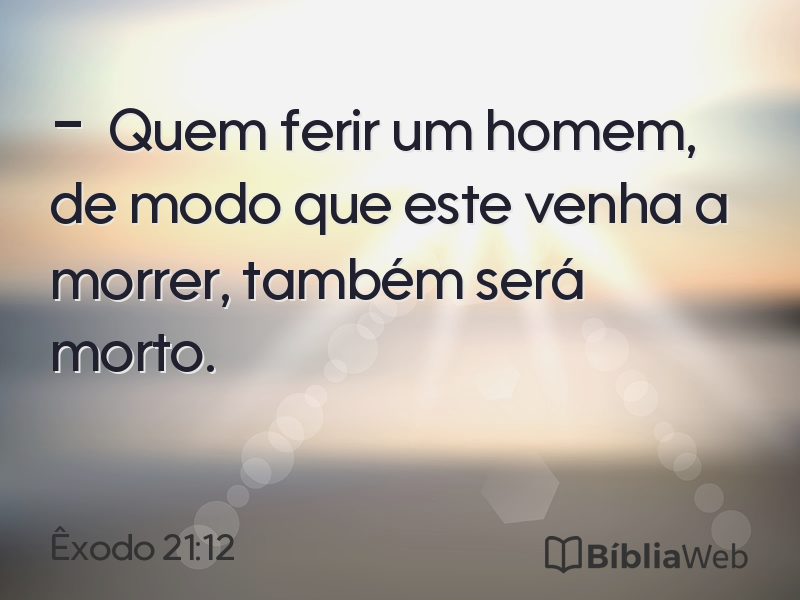 Êxodo 21:12 em imagem para compartilhar