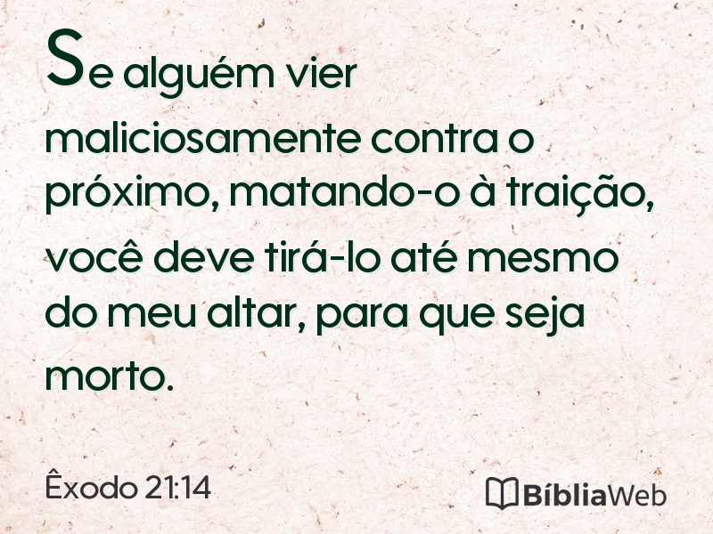 Êxodo 21:14 em imagem para compartilhar