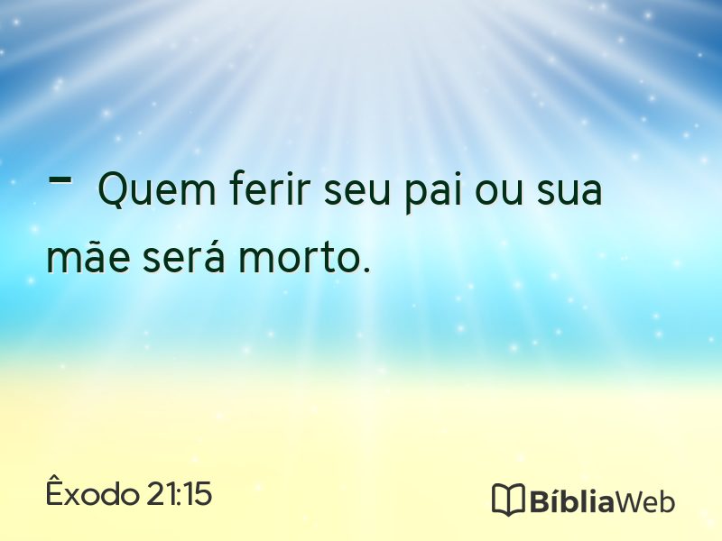 Êxodo 21:15 em imagem para compartilhar