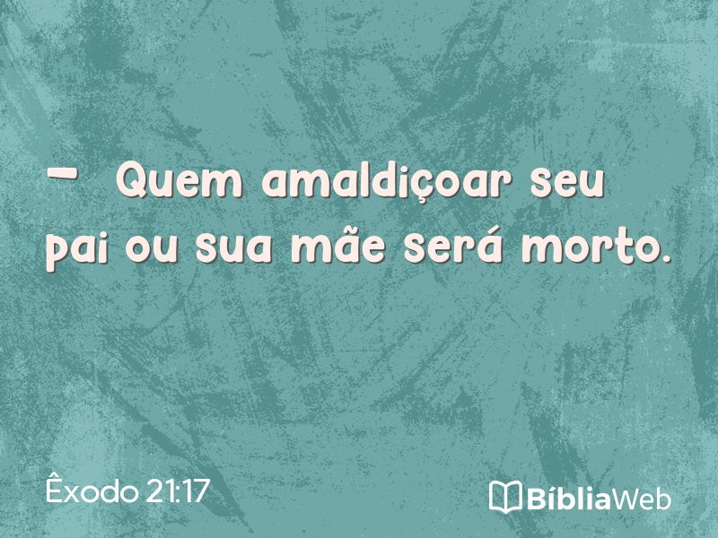 Êxodo 21:17 em imagem para compartilhar