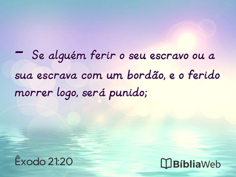 Êxodo 21:20 em imagem para compartilhar