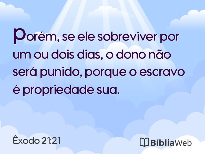 Êxodo 21:21 em imagem para compartilhar