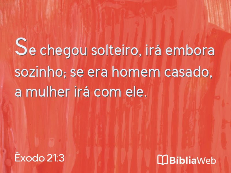 Êxodo 21:3 em imagem para compartilhar