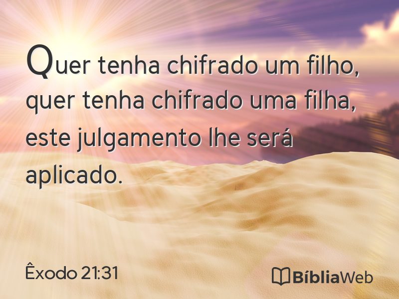 Êxodo 21:31 em imagem para compartilhar