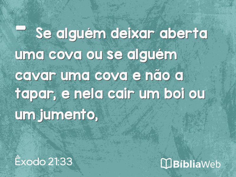 Êxodo 21:33 em imagem para compartilhar