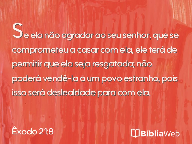 Êxodo 21:8 em imagem para compartilhar