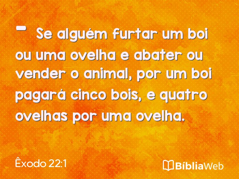 Êxodo 22:1 em imagem para compartilhar