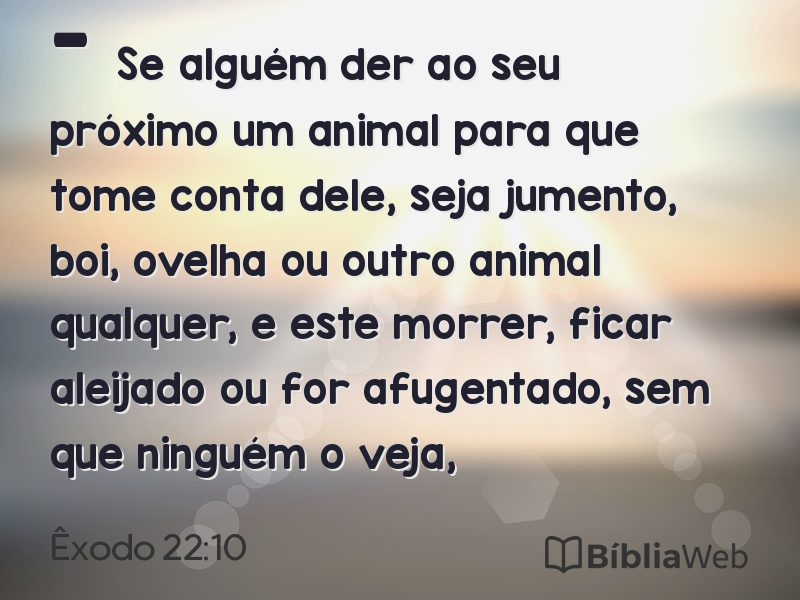 Êxodo 22:10 em imagem para compartilhar