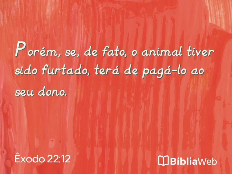 Êxodo 22:12 em imagem para compartilhar