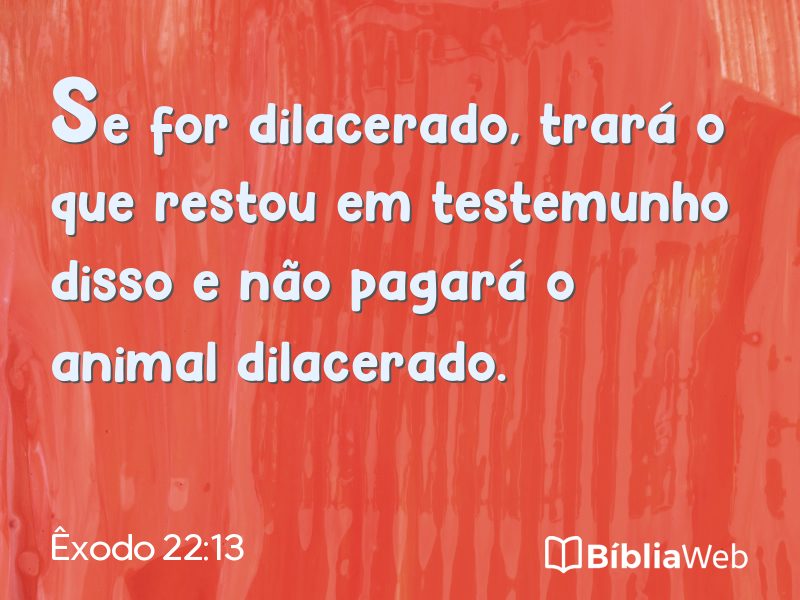 Êxodo 22:13 em imagem para compartilhar