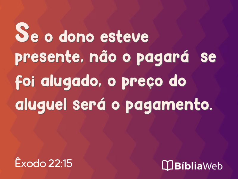 Êxodo 22:15 em imagem para compartilhar