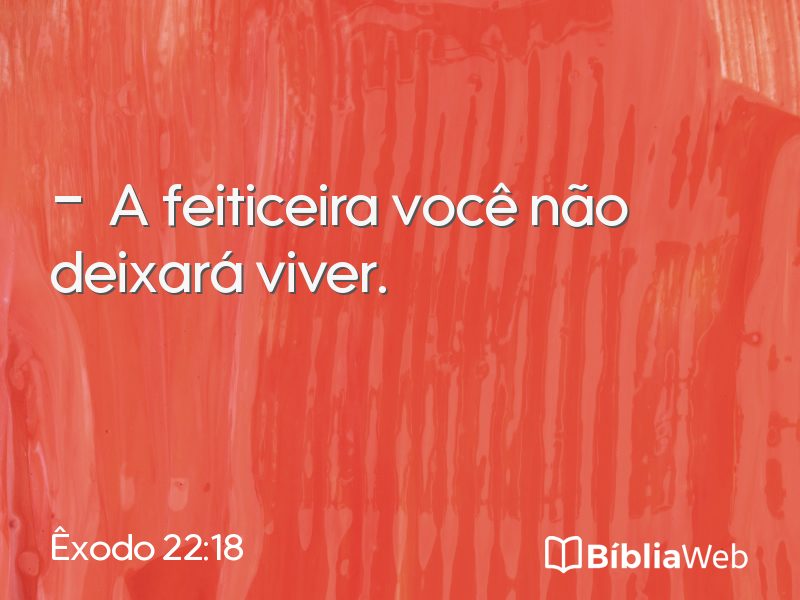 Êxodo 22:18 em imagem para compartilhar