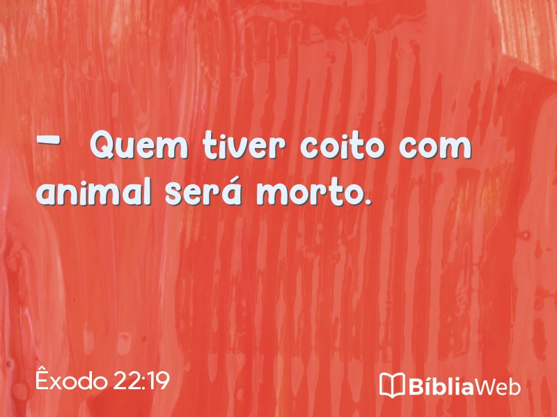 Êxodo 22:19 em imagem para compartilhar