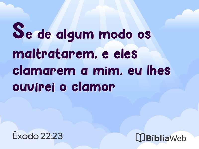 Êxodo 22:23 em imagem para compartilhar
