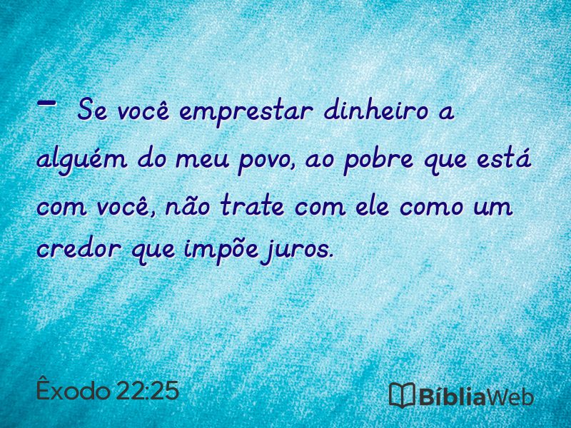 Êxodo 22:25 em imagem para compartilhar